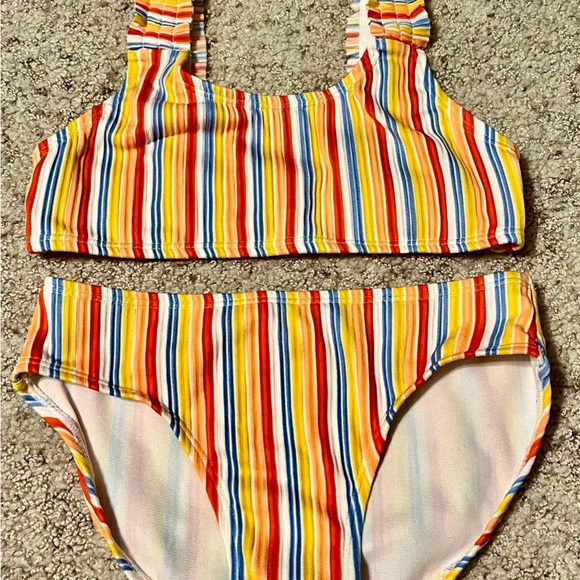 Art Class Orange Multi Stripe Swimsuit - Picture 1 of 1